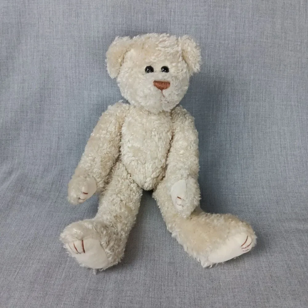 Ty Attic Treasures Gem White Bear Stuffed Dark Red Cape Robe Festive Holiday